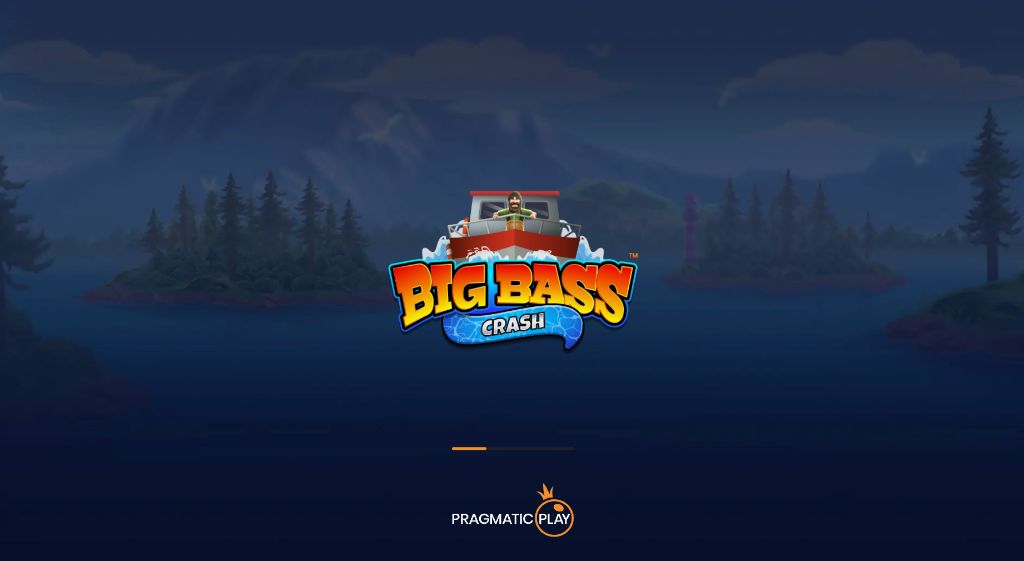 Big Bass Crash loading screen showing the lake at dusk